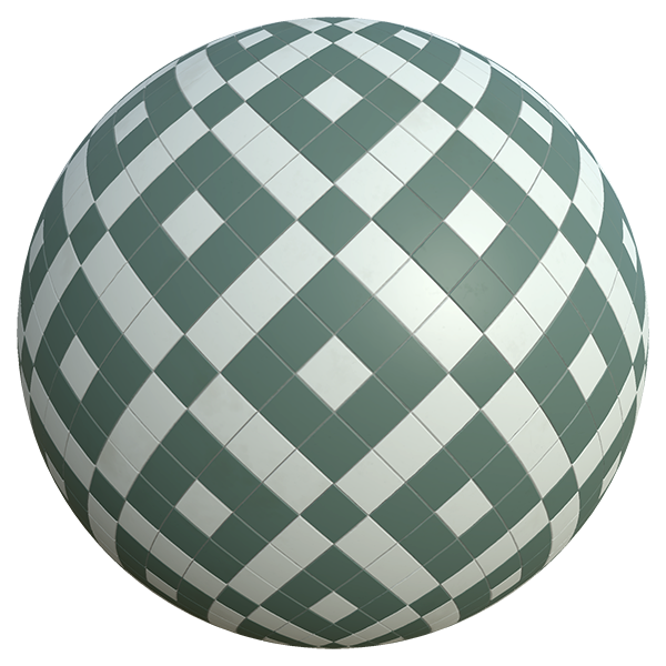 Square Geometric Floor Tile Texture (Sphere)