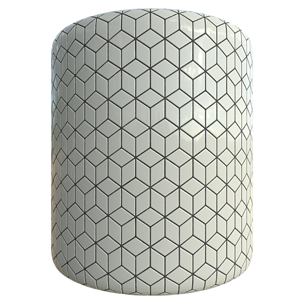 Rhombus Ceramic Tiles (Cylinder)