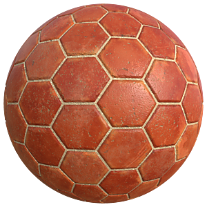 Hexagonal Red Terracotta Tiles