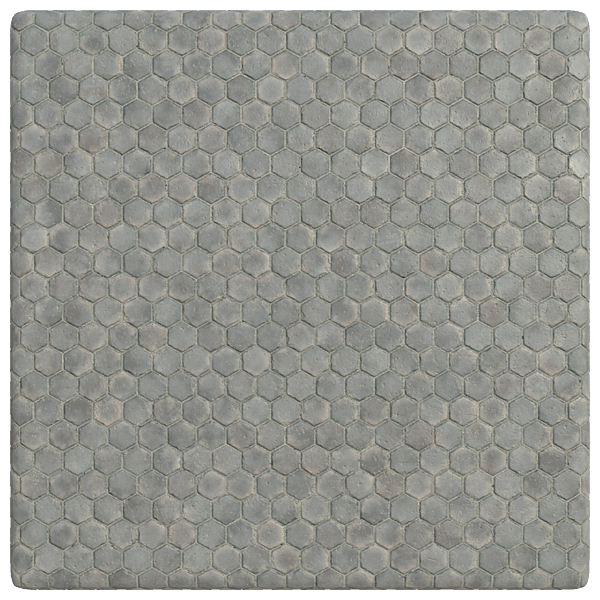 Hexagonal Grey Terracotta Tiles (Plane)