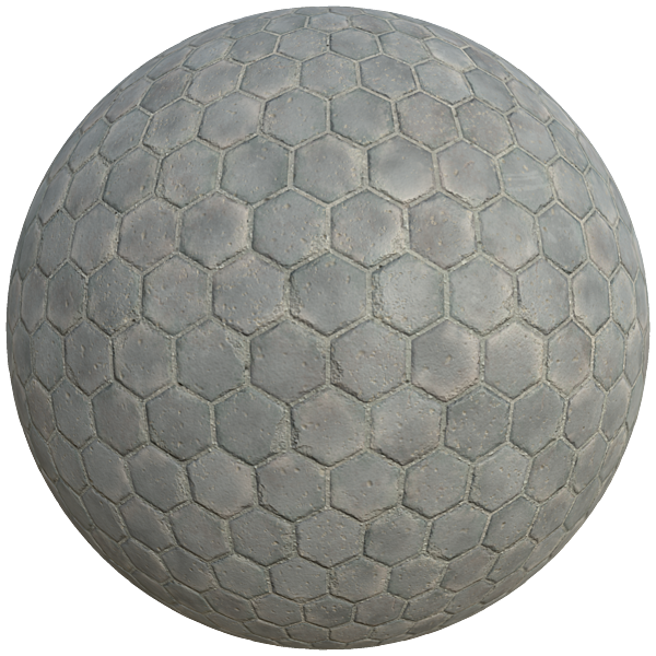 Hexagonal Grey Terracotta Tiles (Sphere)