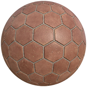 Hexagonal Light Brown Terracotta Tiles