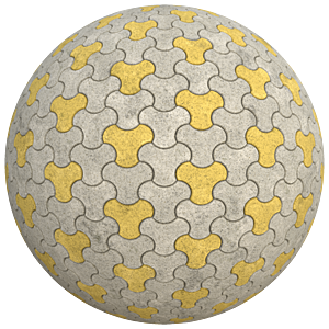 Fan shaped (Y-Shape) Checker Colour Concrete Blocks