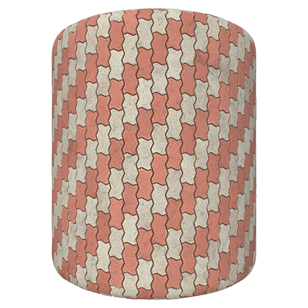 Zigzag Unipaver Bricks with Diagonal Pattern (Cylinder)