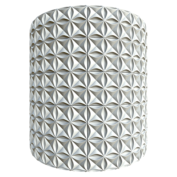 Decorative Ceramic Tiles with 3D Flower Pattern (Cylinder)