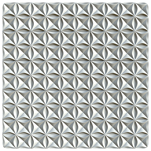 Decorative Ceramic Tiles with 3D Flower Pattern (Plane)