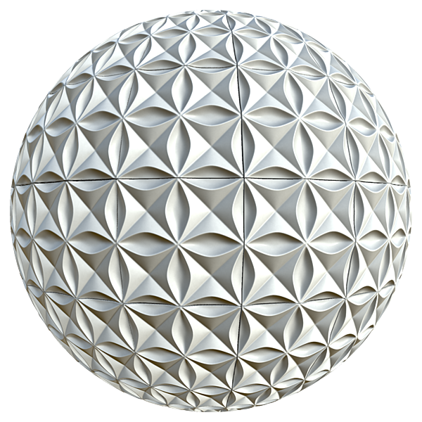 Decorative Ceramic Tiles with 3D Flower Pattern (Sphere)