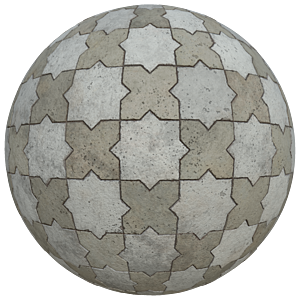 Star and Cross Shaped Concrete Tile Texture