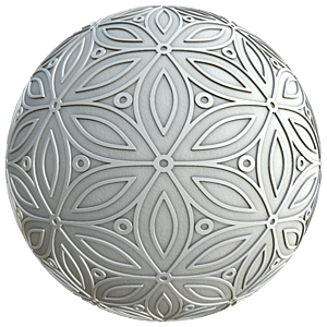 Embossed White Flower Shaped Wall Tiles