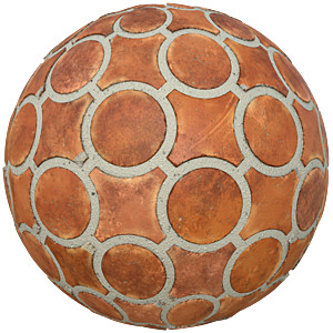 Circular Orange Terracotta Tiles