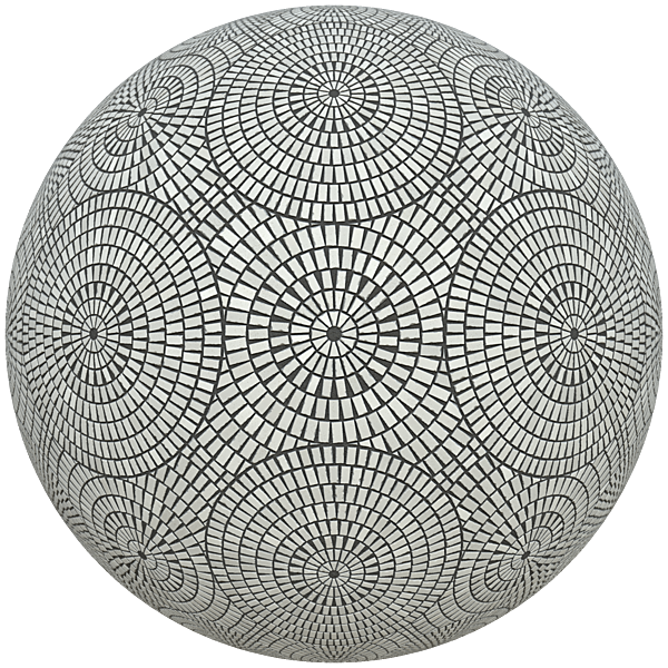 Circular Cobblestone Paving Texture (Sphere)