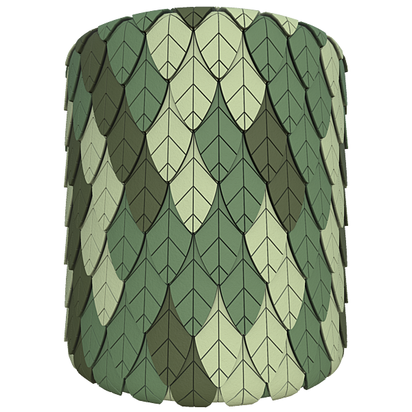 Leaf-Shaped Wall Decor Texture (Cylinder)