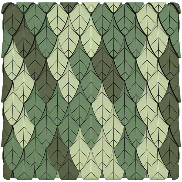Leaf-Shaped Wall Decor Texture (Plane)