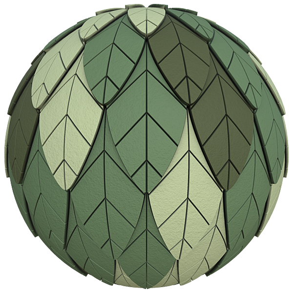 Leaf-Shaped Wall Decor Texture (Sphere)