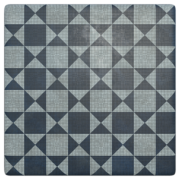 Classic Checker Blue Tune Tiles (Plane)