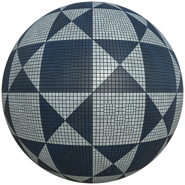 Classic Checker Blue Tune Tiles (Sphere)
