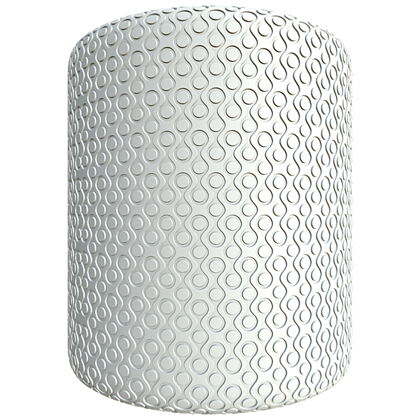 Waves and Circles Wall Decor Texture (Cylinder)