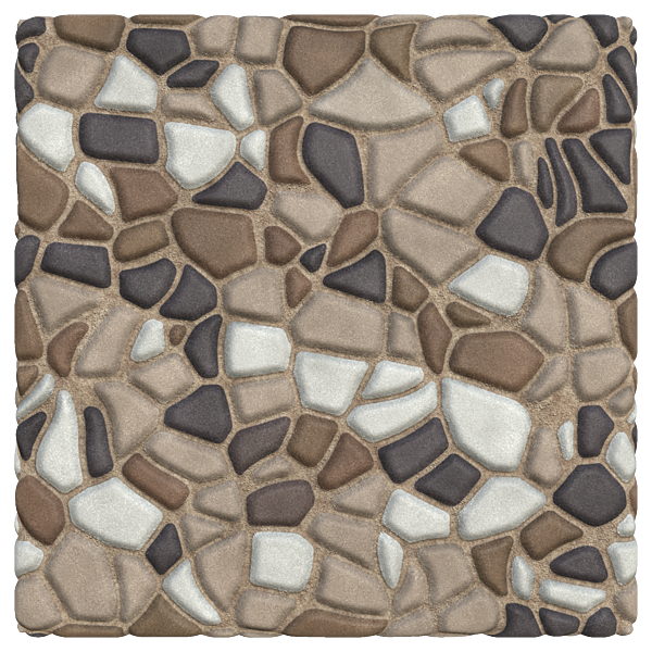Pebble Mosaic Floor or Wall Texture (Plane)