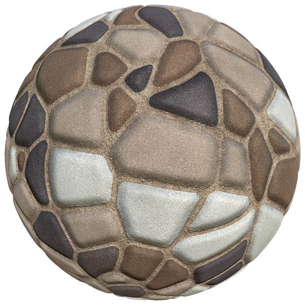 Pebble Mosaic Floor or Wall Texture (Sphere)