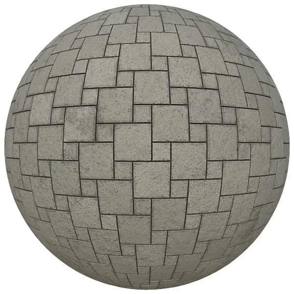 Large and Small Square Concrete Paving Outdoor Blocks (Sphere)