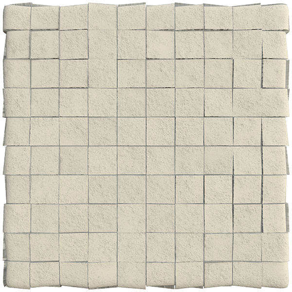 Bumpy Square Beige Clay Tiles (Plane)