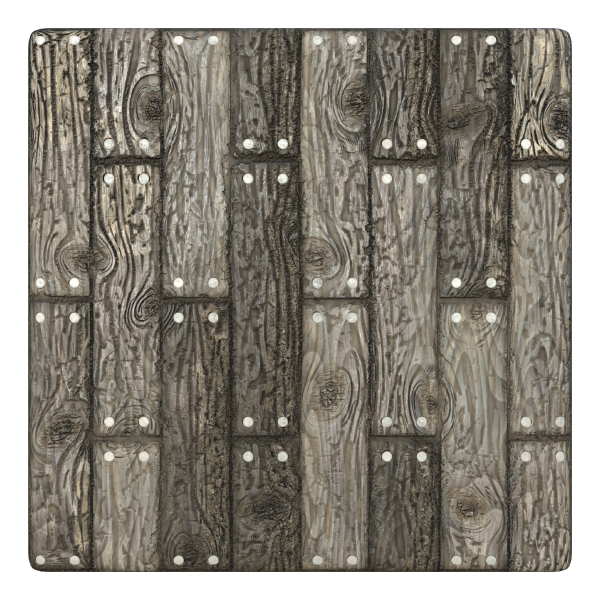 Nailed Wood Plank Texture (Plane)