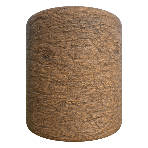 Primitive and Raw Tree Bark Texture (Cylinder)