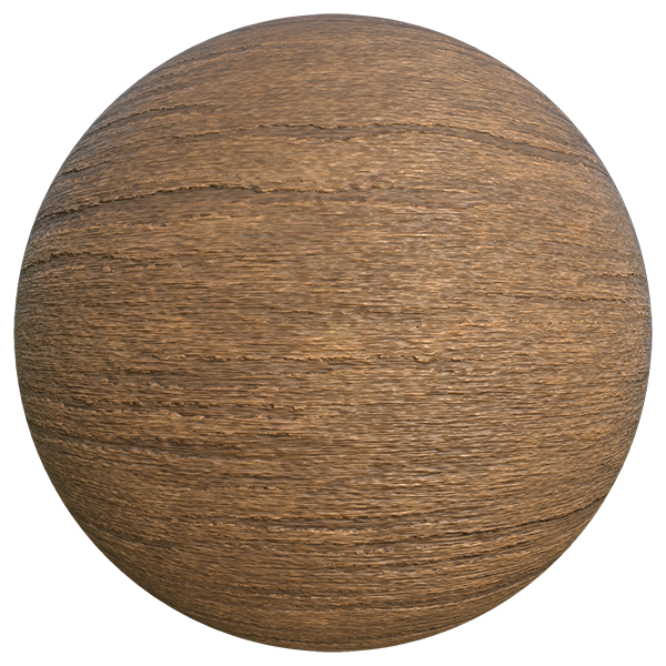 Natural Wood Texture with Parallel Barks (Sphere)