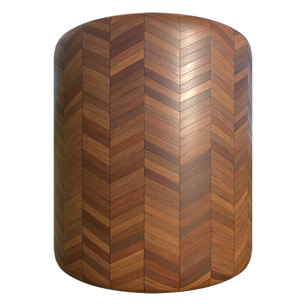 Chevron Parquet Wood Floor Texture (Cylinder)