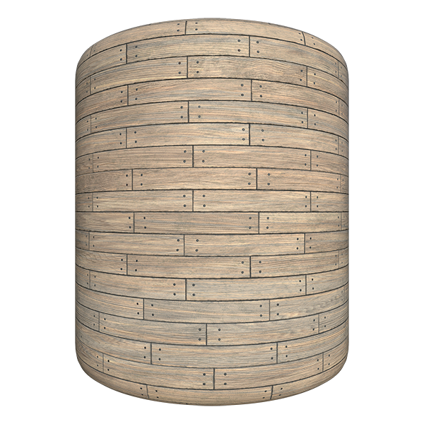 Wood Planks with Nails (Cylinder)