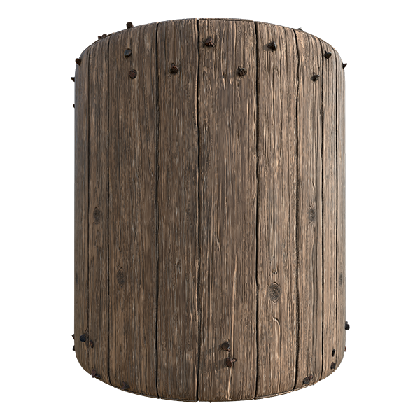 Wood Planks with Nails (Cylinder)