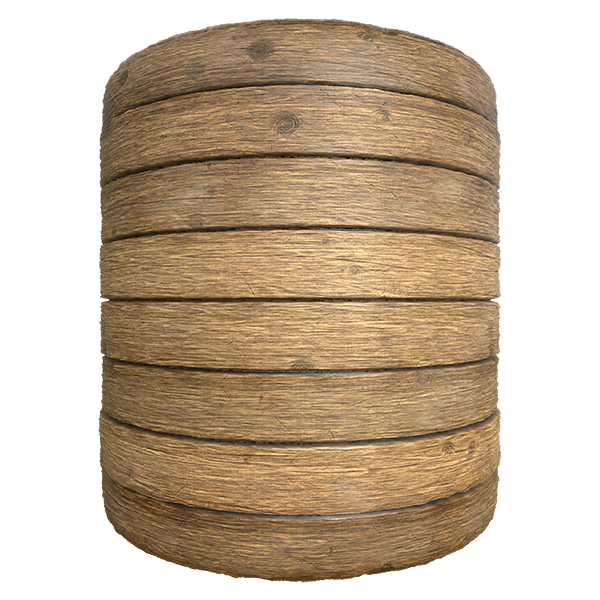 Worn Old Wood Planks Texture (Cylinder)