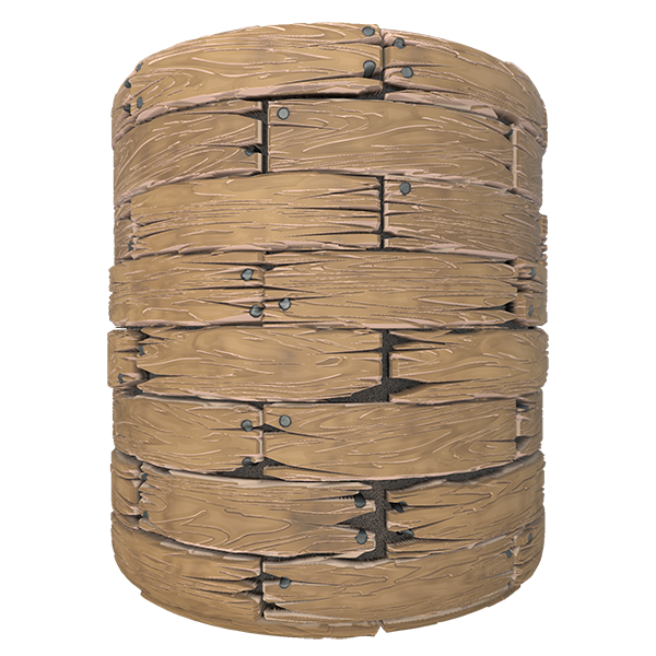 Stylized Wood Plank Texture (Cylinder)