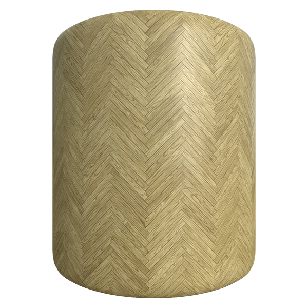 Herringbone Maple Wood Floor Tiles (Cylinder)