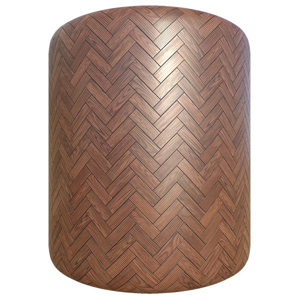 Herringbone Dark Ash Wood Tiles (Cylinder)