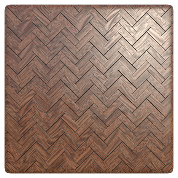 Herringbone Dark Ash Wood Tiles (Plane)