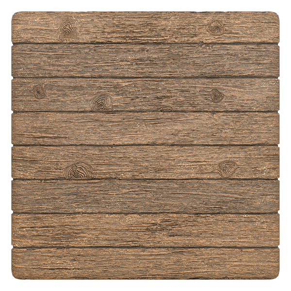 Rough Parallel Wood Plank Texture (Plane)