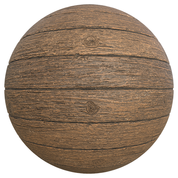 Rough Parallel Wood Plank Texture (Sphere)
