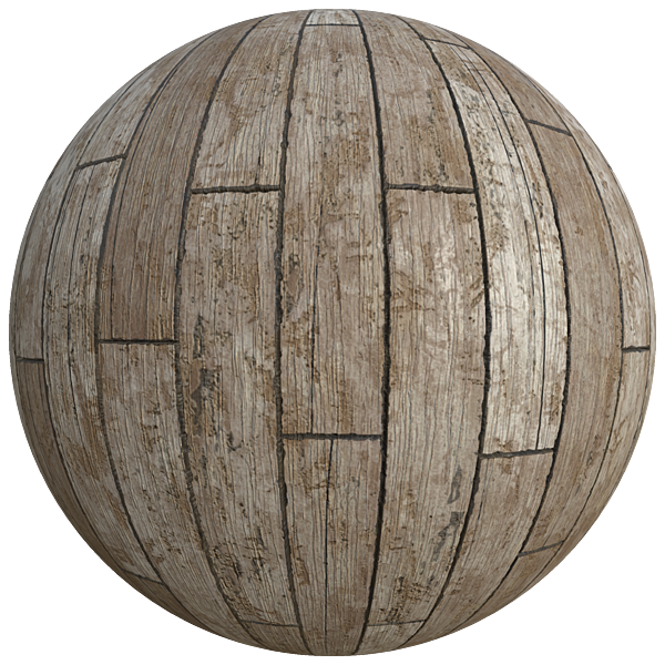White Painted Wood Planks (Sphere)