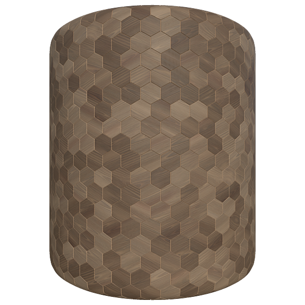 Hexagonal Wood Tiles for Wall Decor (Cylinder)