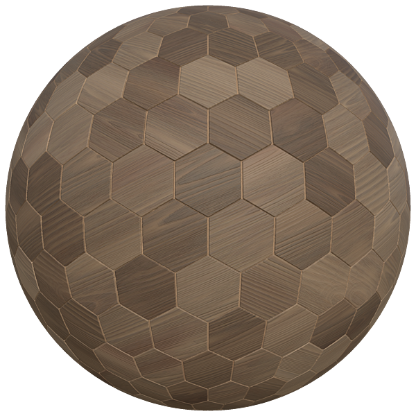 Hexagonal Wood Tiles for Wall Decor (Sphere)