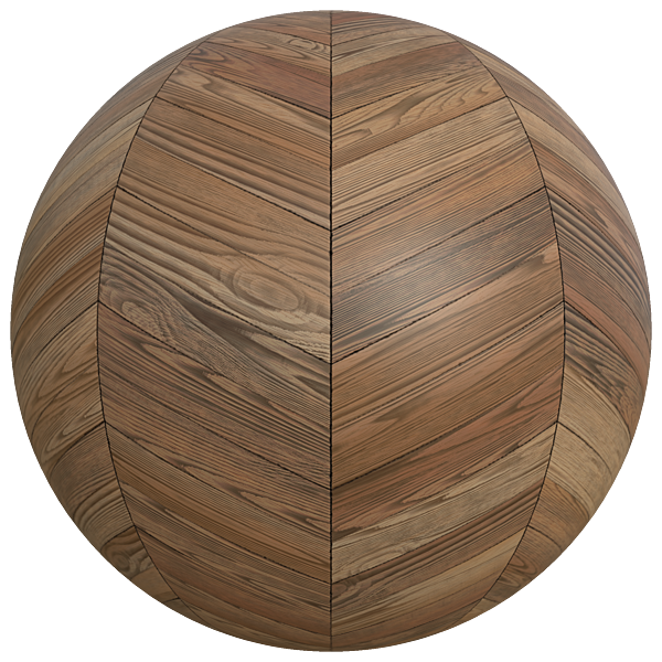 Parquet Chevron Brown Wood Floor Tiles (Sphere)