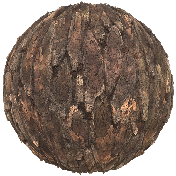Realistic Tree Trunks or Bark Texture (Sphere)