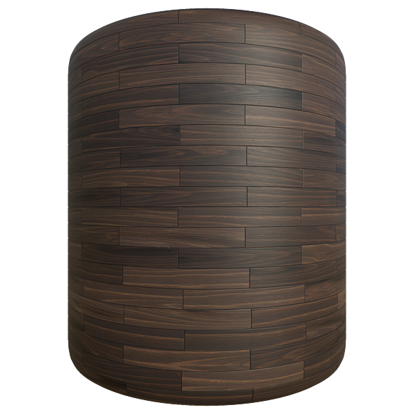 Laminated Long Brown Wood Planks (Cylinder)