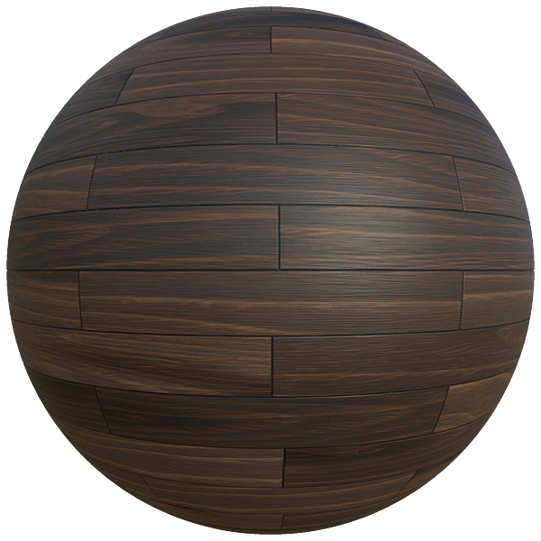 Laminated Long Brown Wood Planks (Sphere)